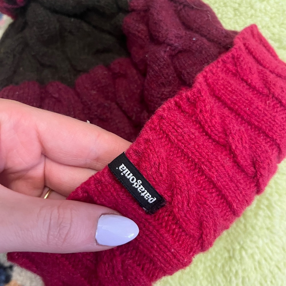 Patagonia Red and Pink Knit Hat - Picture 3 of 3